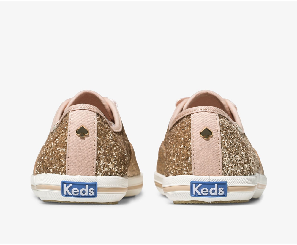 Basket Keds Femme Rose Doré - Kate Spade New York Champion Glitter - 593-ILTHVA